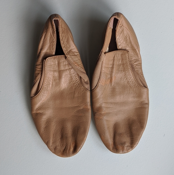 Bloch S0499L "Elasta Bootie" Tan Leather Jazz Shoes size 6 - Picture 3 of 4